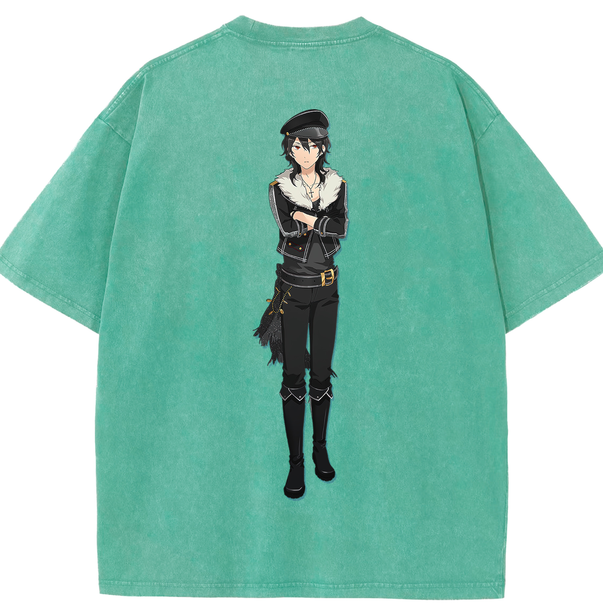 （画像用） あんさんぶるスターズ! Ensemble Stars 綿100% ヴィンテージ風 半袖Tシャツ（背面プリント）